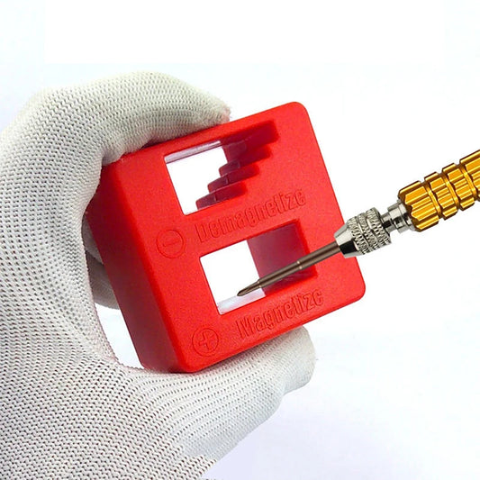 Magnetizer & Demagnetizer Block – Precision Screwdriver Tool